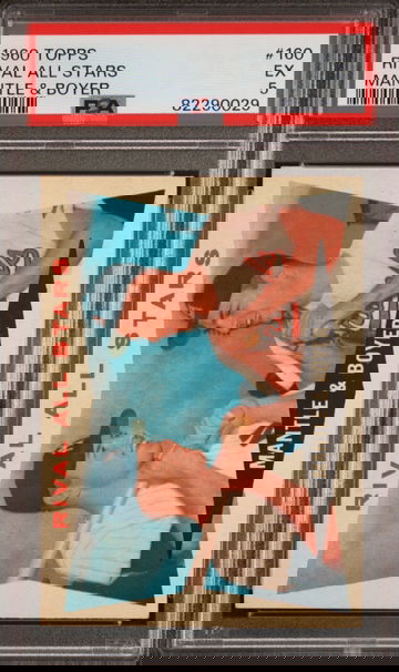 1960 Topps Rival All Stars Mickey Mantle Ken Boyer PSA 5