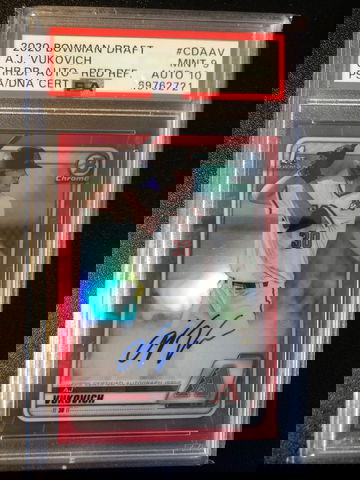 AJ Vukovich Rookie 1st Red /5 Auto