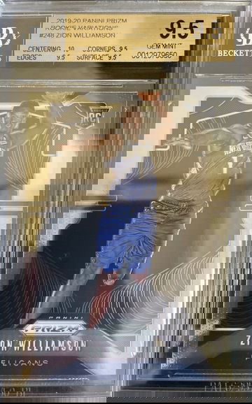 2019-20 Panini Prizm Zion Williamson Variation RC Rookie BGS 9.5+ True Gem+