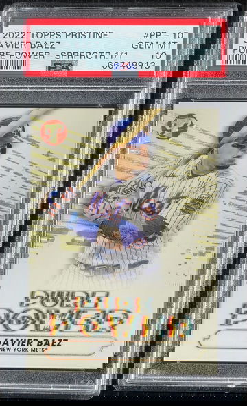Javier Baez 2022 Topps Pristine Pure Power Superfractor 1/1 #PP-10 PSA GEM MINT 10