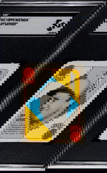 1951 Topps Red Back Roy Sievers