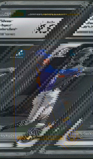  2022 Bowman Chrome Jackson Chourio Bowman 1st BCP-79 CSG Mint Plus 9.5