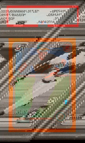 2020 Bowman 1st Edition Robert Puason Orange Foil 18/25 PSA 10!!