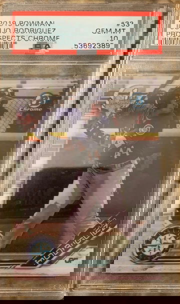 2019 Bowman Julio Rodriguez 1st Chrome PSA 10