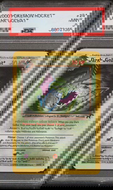 2000 Pokemon #24/82 Dark Golbat Rocket PSA 9