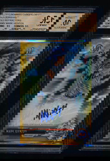 Mark Vientos 2017 Bowman Chrome Gold Auto /50