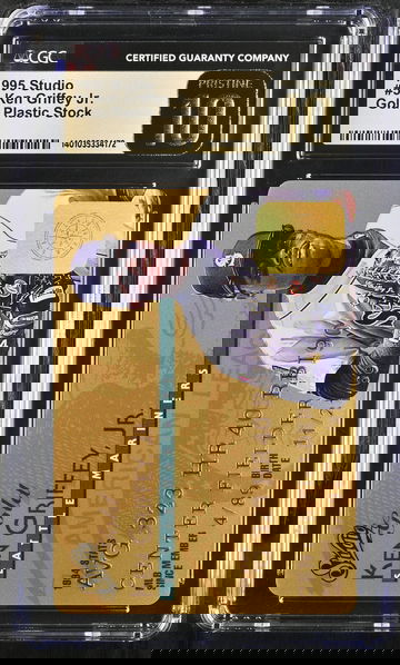 1995 KEN GRIFFEY JR. GOLD PLASTIC STOCK #5 CGC 10 BL.D2.52