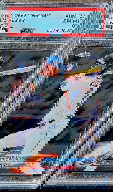 2018 OZZIE ALBIES Topps Chrome PSA 10 Rookie RC #HMT27