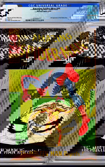 AMAZING SPIDER-MAN #35 CGC 5.5 STAN LEE STEVE DITKO ART 2ND MOLTEN MAN APP 1966