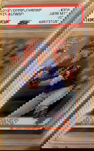 Pete alonso 2019 topps chrome rookie psa 10