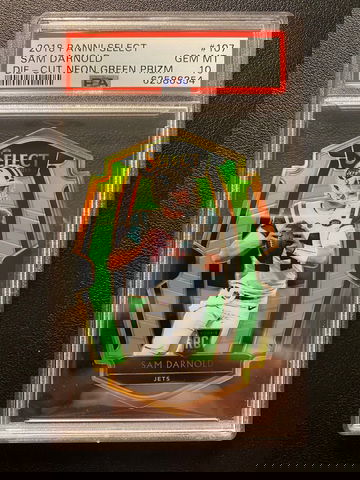 2018 Select Neon Green Die-Cut Sam Darnold #ed 40/49 PSA 10