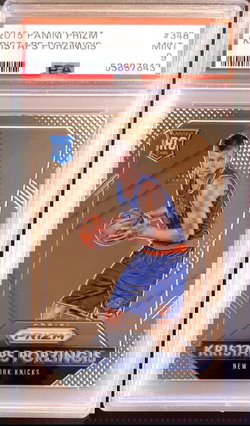 2015 Panini Prizm Kristaps Porzingis RC Rookie PSA 9 Mint