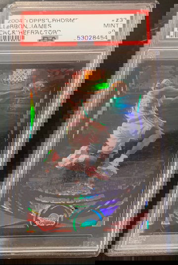 2004 Topps Chrome Lebron James Black Refractor PSA 9