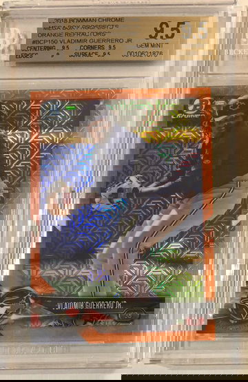 2018 Bowman Chrome Vladimir Guerrero Jr. RC #05/25 Mega Box Orange Refractor BGS 9.5 POP 1
