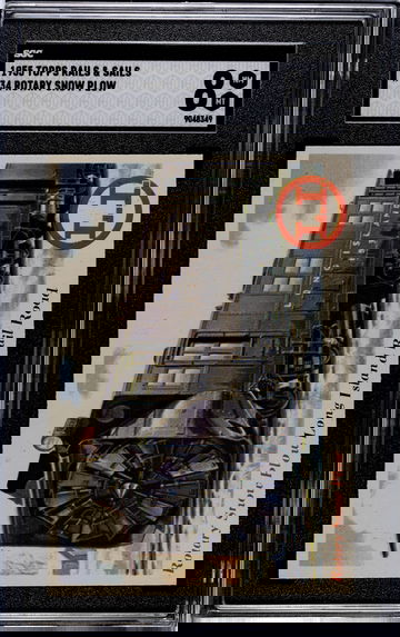 1955 Topps Rails & Sails #34 Rotary Snow Plow SGC 8 NM/MT