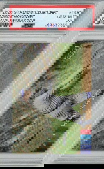 2020 TOPPS STADIUM CLUB CHROME WAVE REFRACTOR #148 HONUS WAGNER PSA 10