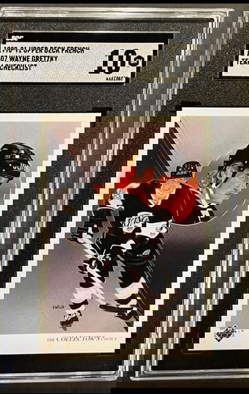 1990-91 Upper Deck Kings Wayne Gretzky #307 SP French Checklist SGC 10 GEM MINT