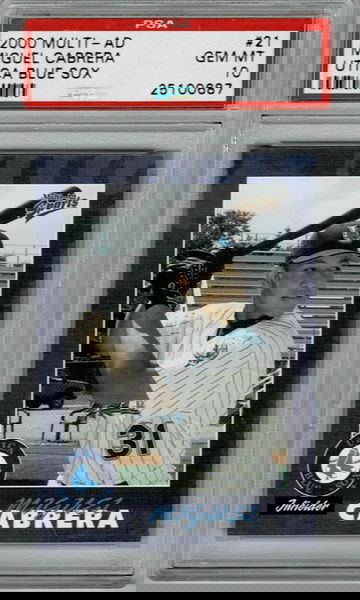 2000 MULTI AD UTICA BLUE SOX MIGUEL CABRERA GEM MINT PSA 10 