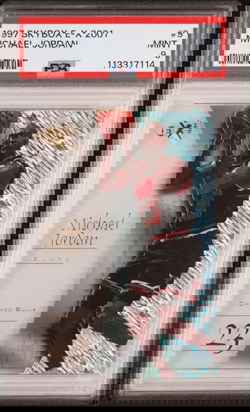 Michael Jordan 1997 Skybox e-X2001 Clear PSA 9