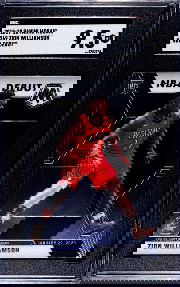 Zion Williamson 2019-20 Panini Mosaic #269 NBA Debut SGC 9.5