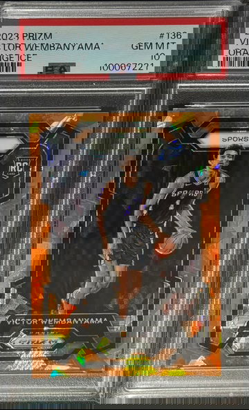 Victor Wembanyama 2023 Prizm Orange Ice PSA 10