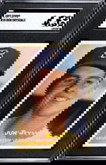 1957 Topps #18 Don Drysdale Rookie SGC 4.5 RC