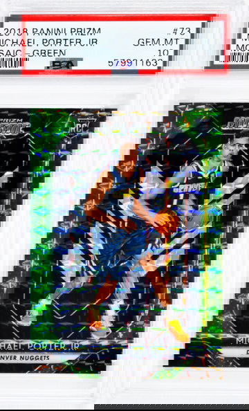 2018 Michael Porter Jr. Panini Prizm  Mosaic Green  #73 PSA 10