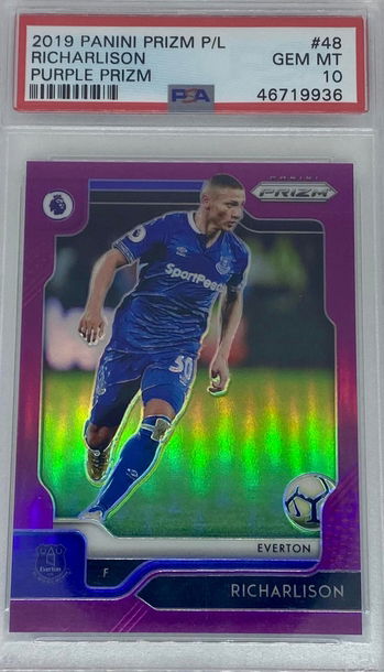 2019 Richarlison Rookie Purple Prizm /99 Panini Premier League  Gem Mint PSA 10