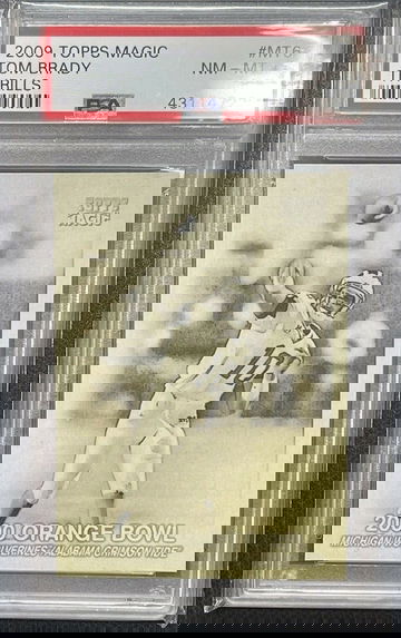 2009 TOPPS MAGIC TOM BRADY THRILLS Black Insert SP #MT6 PSA 8.5