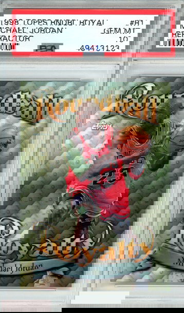 1998 TOPPS ROUNDBALL ROYALTY MICHAEL JORDAN#R1 REFRACTOR HOF GOAT PSA 10 GEM MT