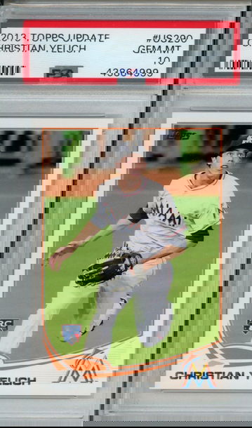 CHRISTIAN YELICH 2013 TOPPS UPDATE PSA 10 ROOKIE