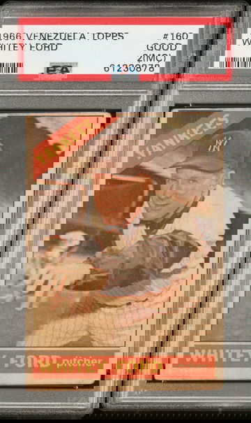 1966 Venezuela Baseball #160 Whitey Ford MC PSA 2