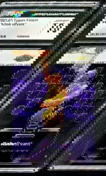 2002 TOPPS FINEST #47 KOBE BRYANT CGC 10 GEM MINT 