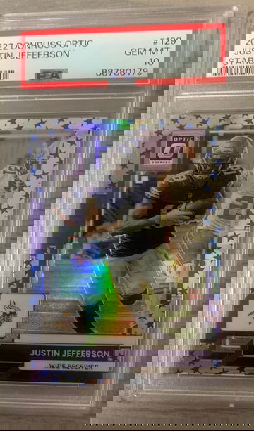 2022 Donruss Optic Stars Justin Jefferson PSA 10