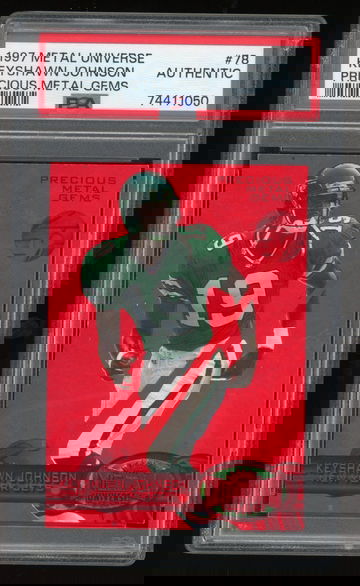 1997 Metal Universe Keyshawn Johnson Precious Metal Gems PMG RED #/150