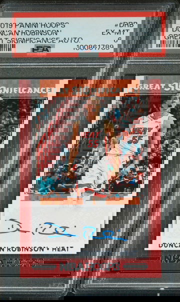 2019 Panini Hoops Duncan Robinson Great Significance Auto #DRB Miami Heat PSA 6