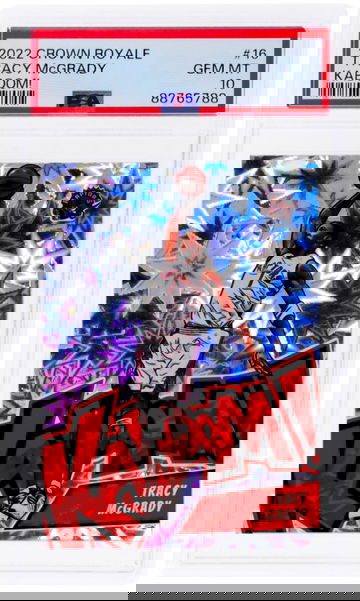 2022 Tracy Mcgrady Panini Crown Royale Kaboom Holo Vertical PSA 10 #16 KABOOM! SP GEM
