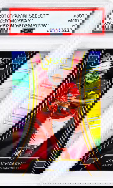 2018 Kyler Murray Panini Select  XRC Prizm Redemption  #301 PSA 9