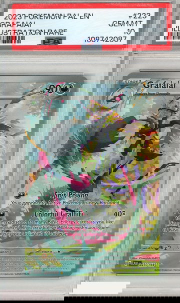 2023 POKEMON PAL EN-PALDEA EVOLVED GRAFAIAI #223 ILLUSTRATION RARE PSA 10