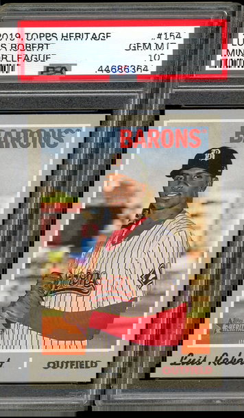 LUIS ROBERT PSA 10 RC 2019 TOPPS HERITAGE MINOR LEAGUE #154 GEM MINT WHITE SOX