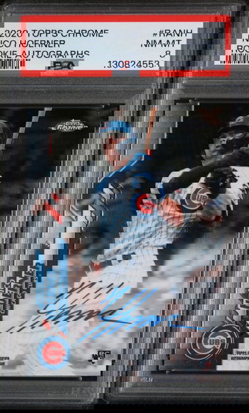 2020 Topps Chrome Rookie Autograph Nico Hoerner #RANH PSA 8