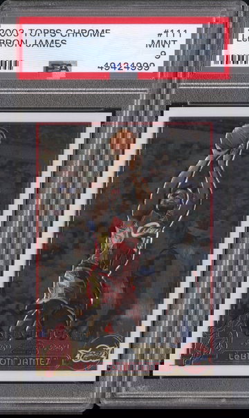 2003 Topps Chrome LeBron James PSA 9