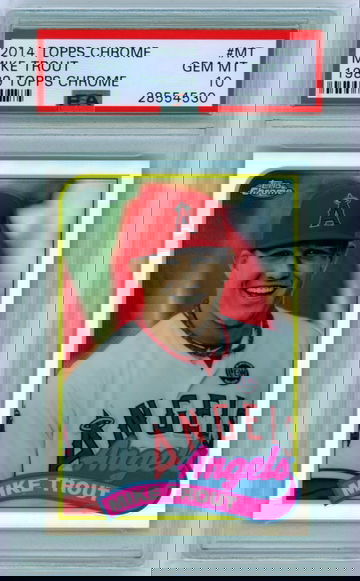 2014 Topps Chrome #MT Mike Trout 1989 Topps Chrome PSA 10 GEM MINT!