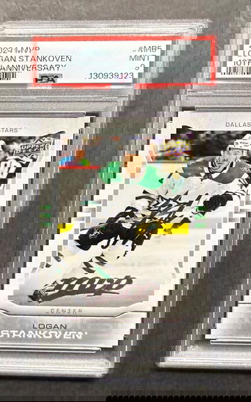 2024-25 Upper Deck MVP 10th Anniversary Logan Stankoven RC PSA 9 Mint