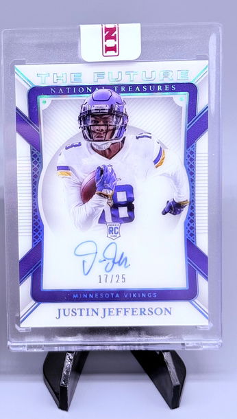 2020 National Treasures Justin Jefferson The Future /25 Auto Sealed