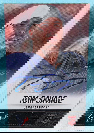 2014 Score Hot Rookies Tom Savage #385 RC Auto