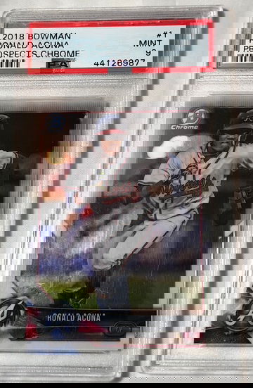 2018 BOWMAN PROSPECTS CHROME #1 RONALD ACUNA MINT-9