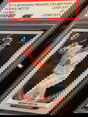 2014 Bowman Prospects Mookie Betts Chrome RC PSA 10 Gem-Mint