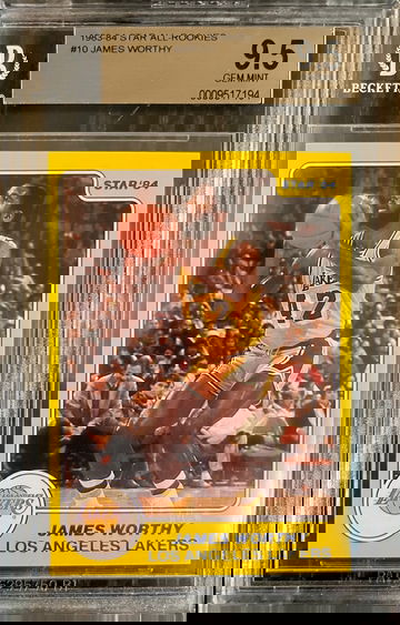1983 Star All-Rookies #10 James Worthy Rookie RC HOF Lakers BGS 9.5 GEM MINT
