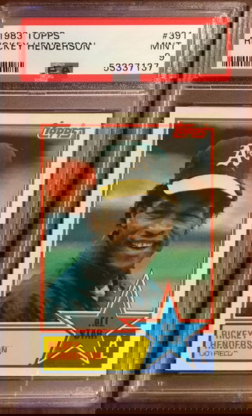 1983 Topps #391 Rickey Henderson PSA 9